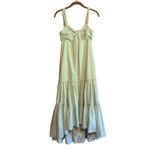VENUS Light Green Tiered Maxi Dress